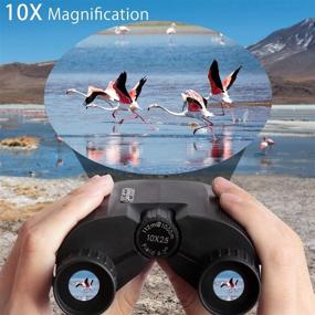 img 1 attached to 🔭 SkyGenius 10x25 Compact Binoculars with BK4 Roof Prism, FMC Lens – Ideal Binoculars for Bird Watching, Adults, Travel, Concerts, and Theater (0.53lb)