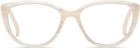 img 4 attached to 👓 AMOMOMA Fashion Cat Eye Ladies Spring Hinge Blue Light Blocking Computer Reading Glasses for Women - AM6005