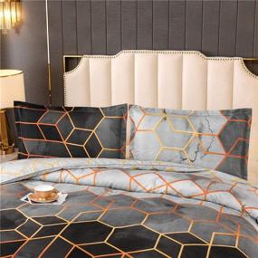 img 3 attached to 🛏️ Raytrue-X Queen Comforter Set: Lightweight Black Bedspread with Geometric Quilt Design, 3-Piece All Season Bedding Set, Including 2 Matching Pillow Shams (Full/Queen)