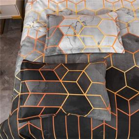img 1 attached to 🛏️ Raytrue-X Queen Comforter Set: Lightweight Black Bedspread with Geometric Quilt Design, 3-Piece All Season Bedding Set, Including 2 Matching Pillow Shams (Full/Queen)
