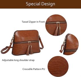 img 1 attached to Crossbody Lightweight Shoulder Leather Handbags