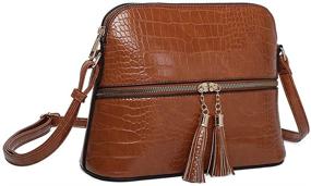 img 4 attached to Crossbody Lightweight Shoulder Leather Handbags