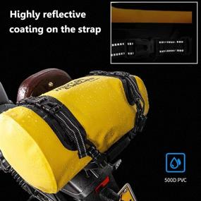 img 2 attached to Motorcycle Dry Tail Bag Duffle 25L 500D PVC Waterproof Backpack Saddle Bag Luggage Reflective Black/Gray/Yellow For Outdoor Motorcycle & Powersports