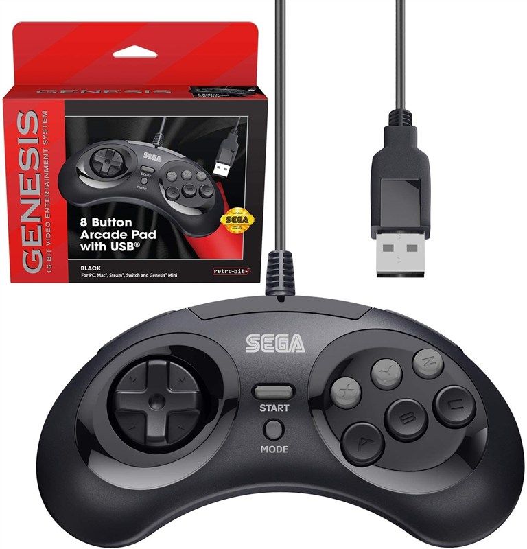 retro bit official controller 8 button raspberry 로고