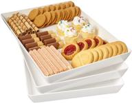 🍽️ avant 15" x 10" plastic serving tray set - ideal for appetizers, snacks, desserts & more! logo