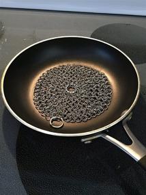 img 1 attached to 🧼 Apollo Premium Cast Iron Skillet Cleaner: Stainless Steel Chainmail Scrubber for Effortless Pot Cleaning, Large Circular Wire Metal Rust-Proof Pot Cleaner