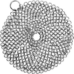 img 3 attached to 🧼 Apollo Premium Cast Iron Skillet Cleaner: Stainless Steel Chainmail Scrubber for Effortless Pot Cleaning, Large Circular Wire Metal Rust-Proof Pot Cleaner