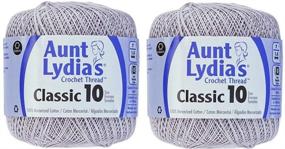 img 1 attached to 🧶 Aunt Lydia's Crochet Thread Size 10 Silver 2-Pack - Versatile Crafting and Embellishment Accessory