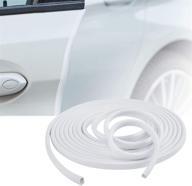 🚪 tomall 5m(16ft) u shape rubber car door guards protector - anti-collision strips in white logo