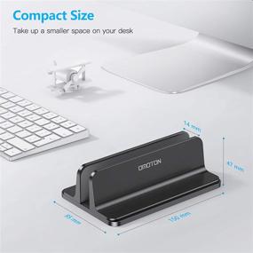 img 3 attached to 📱 OMOTON Vertical Laptop Stand Holder: Adjustable Dock for MacBook, Surface, Chromebook, and Gaming Laptops (Up to 17.3 inches)