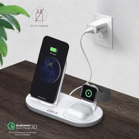 img 1 attached to ⚡ High-Speed Wireless Charging Station: 18W, 3-in-1 Fast Chargers for iPhone, Samsung, iWatch, Airpods/Pro