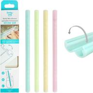 reusable transparent silicone straw set - smily mia 4pcs, 12mm diameter, 220mm length (blue, pink, pumpkin, purple) logo