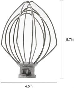 img 1 attached to 🔧 AMI K45WW Wire Whip Replacement - Stainless Steel Wire Whip for Tilt-Head Stand Mixer, Compatible with Stand Mixer