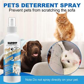 img 2 attached to 🐱 HAPIPET Спрей отпугиватель для кошек: эффективное средство для исправления поведения домашних животных для собак и кошек для защиты вашего дома.