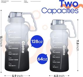 img 3 attached to 💧 Giotto Motivational Water Bottle with Time Marker & Removable Straw - Stay Hydrated in Style!