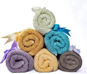img 1 attached to 🛀 Weavely Towels - 600 GSM Cotton 6-Piece Bath Towel Set in Purple Grey - Hotel & Spa Quality