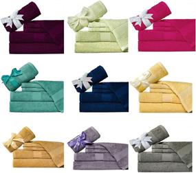 img 3 attached to 🛀 Weavely Towels - 600 GSM Cotton 6-Piece Bath Towel Set in Purple Grey - Hotel & Spa Quality