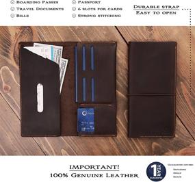 img 3 attached to Genuines Long Leather Travel Wallet: Stylish and Practical Organizer for Your Travel Essentials