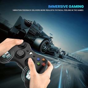 img 1 attached to 🎮 YAEYE Wireless Controller for Xbox 360 & PC - 2.4GHZ Gamepad Joystick (Black)