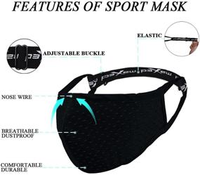 img 2 attached to 🏃 GaGoWa Adjustable Sport Mask - Breathable, Reusable, and Adjustable Strap for Men and Women - Ideal for Running, Gym Workouts, and Normal/Large Sizes