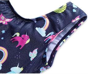 img 2 attached to 🧜 Stylish Sparkly Gymnastics Leotards with Ballet Skirts & Tutu Dance Dress for Toddler Girls - Mermaid and Unicorn Inspired, With Sparkly Ribbon Details