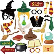 fun and enchanting 27pcs magical wizard party photo booth props for kids birthday and school parties logo