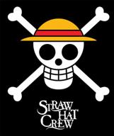 🍀 ge animation one piece straw hat pirates throw blanket, 50x60, black - ge-57051 logo
