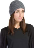 women's 100% cashmere cuffed beanie by fishers finery logo