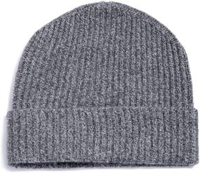 img 3 attached to Women's 100% Cashmere Cuffed Beanie by Fishers Finery