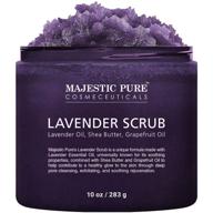 💜 lavender oil body scrub exfoliator: nourishing shea butter and grapefruit oil - revive & protect skin, combat acne - 10 oz logo
