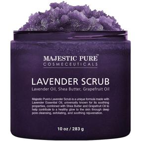 img 4 attached to 💜 Lavender Oil Body Scrub Exfoliator: Nourishing Shea Butter and Grapefruit Oil - Revive & Protect Skin, Combat Acne - 10 oz