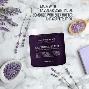 img 2 attached to 💜 Lavender Oil Body Scrub Exfoliator: Nourishing Shea Butter and Grapefruit Oil - Revive & Protect Skin, Combat Acne - 10 oz