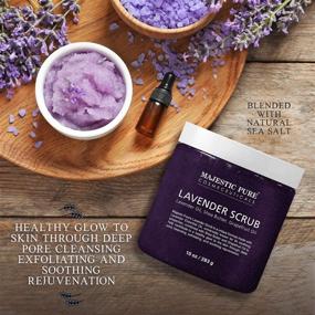 img 3 attached to 💜 Lavender Oil Body Scrub Exfoliator: Nourishing Shea Butter and Grapefruit Oil - Revive & Protect Skin, Combat Acne - 10 oz