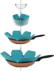 img 3 attached to BYKITCHEN Pot and Pan Protectors: Set of 12, 3 Sizes, Cyan Felt Pads for Stacking & Protecting Cookware