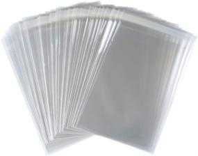 img 4 attached to 🛍️ Funnyard Self Adhesive Bag 100 PCS - 6x8 Inch Clear Resealable Cellophane Bags for Parties, Cookies, Soap & More!