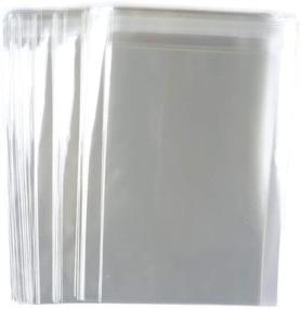 img 2 attached to 🛍️ Funnyard Self Adhesive Bag 100 PCS - 6x8 Inch Clear Resealable Cellophane Bags for Parties, Cookies, Soap & More!