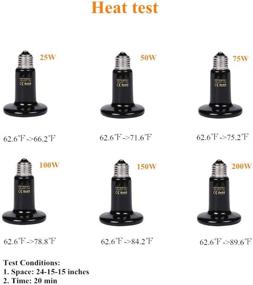 img 1 attached to Infrared Reptile Heat Emitter: Ceramic Heat Lamp Bulb for Turtle, Snake, Chicken - 75W (1 Pack)