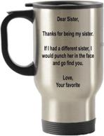 spreadpassion dear sister: stainless steel insulated tumbler 🎁 – the perfect gift idea for my amazing sister логотип