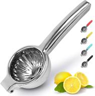 zulay kitchen stainless steel lemon squeezer - heavy duty citrus press juicer with premium quality solid metal bowl - large manual lime squeezer stainless steel logo