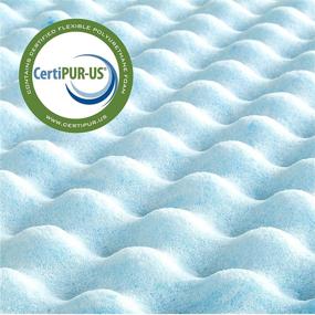 img 3 attached to 🛏️ ZINUS Swirl Gel Cooling Memory Foam Mattress Topper - Enhance Comfort and Sleep Quality with Airflow Design - Queen Size, CertiPUR-US Certified