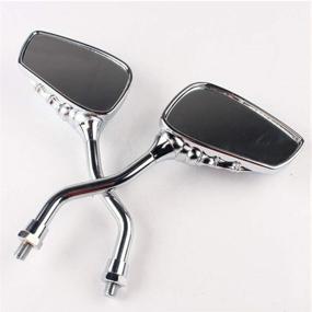 img 1 attached to Pairs Of Distinctive Skull Skeleton Hand 8Mm 10Mm Rearview Side Mirror For Motorcycle Scooter Moped Bike Standard Bike (Sliver)