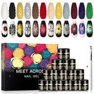 🎨 vibrant 12 colors painting gel and nail polish kit with drawing brush pen – uv led gel polish set for stunning nail art design logo