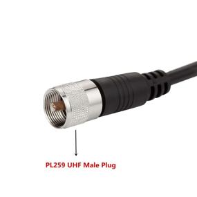 img 1 attached to High-Quality RG8x Coaxial Cable: 50ft CB Coax Cable with UHF PL259 Male to Male Connectors - Ideal for HAM Radio, Antenna Analyzer, Dummy Load, SWR Meter