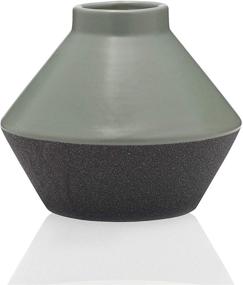 img 3 attached to 🌿 Scott Living Oasis Ceramic Geometric Vase, 5x4 inch, Sage: Stylish Décor for a Serene Ambiance