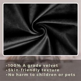 img 2 attached to 🪑 Black Velvet Round Pouf Ottoman: Stylish Foot Stool for Living Room and Bedroom