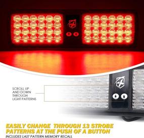 img 1 attached to 🚨 Xprite Sunshield Hazard Warning Light - Red LED Visor Strobe Flashing Lights for Law Enforcement, Emergency Vehicles, Trucks, and Cars