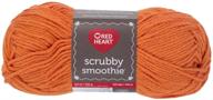 🍊 smoothie scrubby in vibrant orange yarn - red heart logo