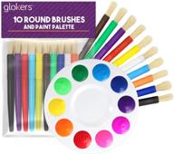 glokers 10 piece paint brushes palette painting, drawing & art supplies logo