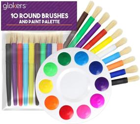 img 4 attached to Glokers 10 Piece Paint Brushes Palette Painting, Drawing & Art Supplies