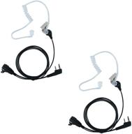 2 pack caroo kenwood radio earpiece with mic ptt for baofeng uv-5r bf-888s bf-f8hp bf-f9 uv-82 uv-82hp uv-82c kenwood tk-2107 tk-3107 walkie talkies two way radio - covert acoustic tube headset logo